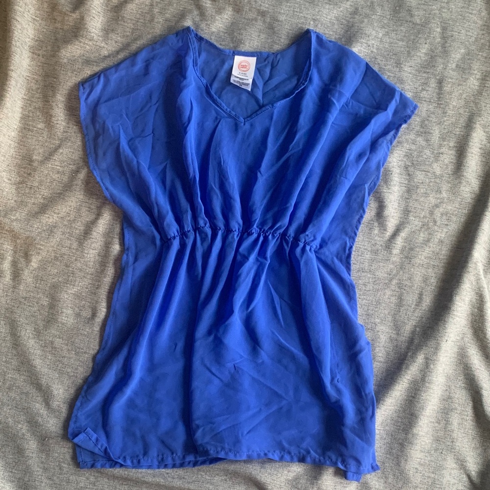 Wonder Nation Blue sheer swim suit coverup - S 6/6x